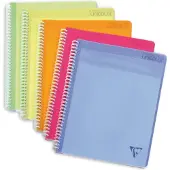Clairefontaine Linicolor Collegeblok A4+ Gelinieerd Spiraal gebonden PP (Polypropeen) Kleurenassortiment Geperforeerd 160 Pagina's 80 Vellen