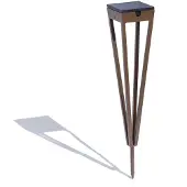 LES JARDINS Tinka Solar Tuinfakkel met grondpin Corten | 52 cm