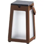 LES JARDINS LED solarlantaarn Tinka draagbaar, corten Tinka, dimbaar, bruin / roest, Aluminium, Solar buitenverlichting