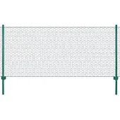 vidaXL Draadgaashek met palen 25x0,75 m staal groen