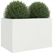vidaXL Plantenbak 62x47x46 cm staal wit