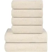 vidaXL 6-delige Handdoekenset FROGN 360 g/m² crème