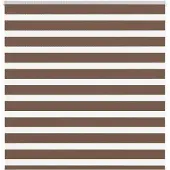 vidaXL Dubbele rolgordijn, bruin, 140x150 cm, stofbreedte 135,9 cm, polyester