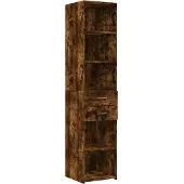 vidaXL Hoge kast 40x42,5x185 cm bewerkt hout gerookt eikenkleurig