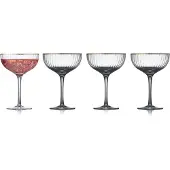 Lyngby Glas Palermo Gold cocktail glazen - 315 ml - set van 4 - drink- en coctail glazen
