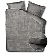 Zohome Zo Home Dekbedovertrek Katoen Lino Linnen Look - dove grey 200x200/220cm