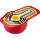 Westmark Set van 6 maatlepels, inhoud: 7,5/15/60/85/125/250 ml, kunststof, BPA-vrij, Matroschka, gekleurd, 30582270