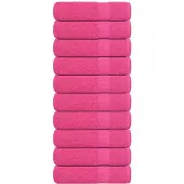 vidaXL Douchehanddoeken FROGN 10 st 70x140 cm 360 g/m² roze