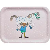 Muurla Pippi dienblad 20x27 cm Pippi and the Horse
