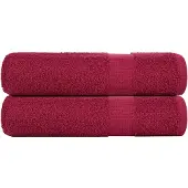 vidaXL Douchehanddoeken FROGN 2 st 70x140 cm 360 g/m² bordeaux