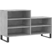 vidaXL Schoenenkast 102x36x60 cm bewerkt hout betongrijs