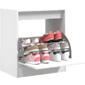 vidaXL Schoenenkast 60x42x69 cm bewerkt hout wit