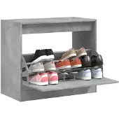 vidaXL Schoenenkast 80x42x69 cm bewerkt hout betongrijs