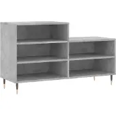 vidaXL Schoenenkast 102x36x60 cm bewerkt hout betongrijs