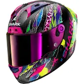 Shark Aeron Fawn Integraalhelm Koolstof/Lila/Geel L zwart