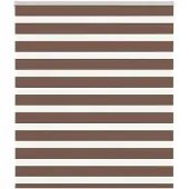 vidaXL Dubbele rolgordijn, bruin, 130x150 cm, stofbreedte 125,9 cm, polyester