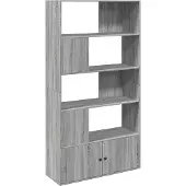vidaXL Boekenkast 100x36x189 cm bewerkt hout grijs sonoma eikenkleurig