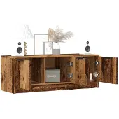 vidaXL Tv-meubel 102x35x36,5 cm bewerkt hout oud houtkleurig