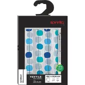 Spirella Douchegordijn Anti-Schimmel - Antibacterieel Douchegordijn Polyester met Kleurrijk Bollendesign voor de Badkamer
