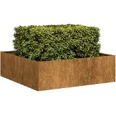 vidaXL Plantenbak roestig 100x100x30 cm weervast staal
