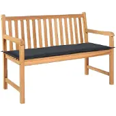 vidaXL Tuinbankkussen 120x50x3 cm oxford stof antracietkleurig