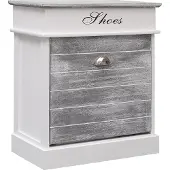 vidaXL Schoenenkast 50x28x58 cm paulowniahout wit