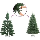 vidaXL Kunstkerstboom met sneeuw 240 cm groen