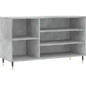 vidaXL Schoenenkast 102x36x60 cm bewerkt hout betongrijs