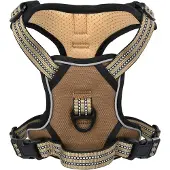 vidaXL Hondentuigje met riem en halsband verstelbaar L bruin