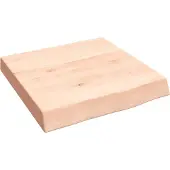 vidaXL Wastafelblad 40x40x(2-6) cm onbehandeld massief hout
