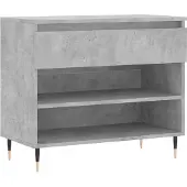 vidaXL Schoenenkast 70x36x60 cm bewerkt hout betongrijs