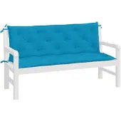 vidaXL Tuinbankkussens 2 st 150x50x7 cm oxford stof lichtblauw