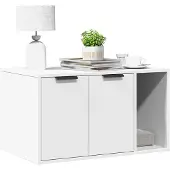 vidaXL Kattenbakkast 80x50x45 cm bewerkt hout wit