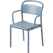 Muuto Linear Steel armstoel Pale blue