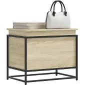 vidaXL Opbergbox met deksel 60x40x51,5 cm bewerkt hout sonoma eiken