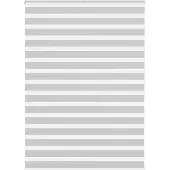 vidaXL Zebra rolgordijn 155x200 cm stofbreedte 150,9 cm lichtgrijs