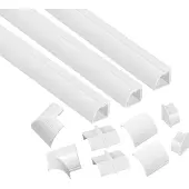 Ginza.se Kabelgoot En Verbindingen Set Zelfklevend Met Clip-over Accessoires 22x22mm Wit