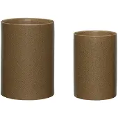 Hubsch Edna bloempotten bruin set van 2 stuks - 761504