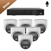 Dutch Security Systems 6x Beveiligingscamera set - Draadloos - Sony Dome Basic 2K - Wit