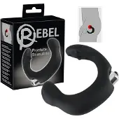 Rebel - prostaat vibrator gebogen - siliconen - zwart