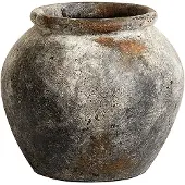 Muubs Echo pot 25 cm Ø30 cm h25 cm Roest-grijs