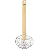 Kitchen Craft schuimlepel 33 cm RVS/bamboe zilver/naturel