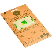 Bee's Wax Huishoudfolie Groente Wraps Geel Groen (3-Delig)