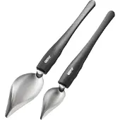 GEFU 14331 Decoratielepel KULINARI 2 stuks 2 stuks, Keuken gadgets, Zilver