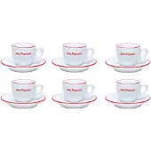 La Pavoni Kit Coffee Wit LPACUPCE01 KIT 6 CERAMIC COFFEE CUPS
