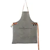 Dutchdeluxes Schort Dutchdeluxes Amazing Apron BBQ Style Canvas Grey Green