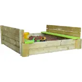 Wendi Toys houten zandbak met deksel 117x117x39 cm