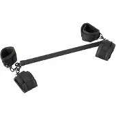 Fetish - bondage set - kunstleren boeienstang 6-delig - zwart