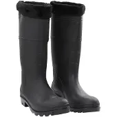vidaXL Gummistiefel met uitneembaar binnenvoering, zwart, maat 45, PVC