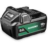 HiKOKI 18V 5Ah BSL1850MA lithium-ion accu met schuifmechanisme, compact model, met laadindicator